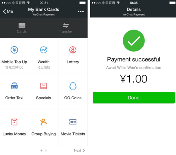 WeChat now a mobile money transfer app as well