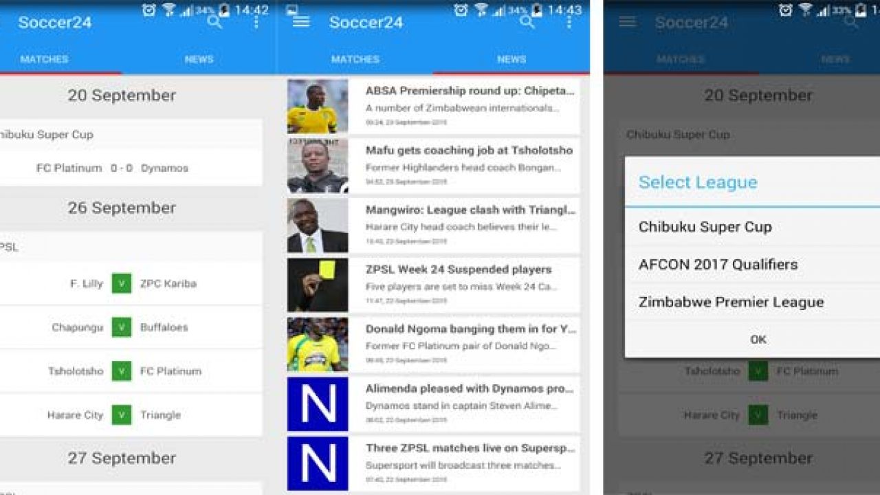 Soccer 24 Launches Zim Soccer App Providing Latest League Scores Team Info Techzim