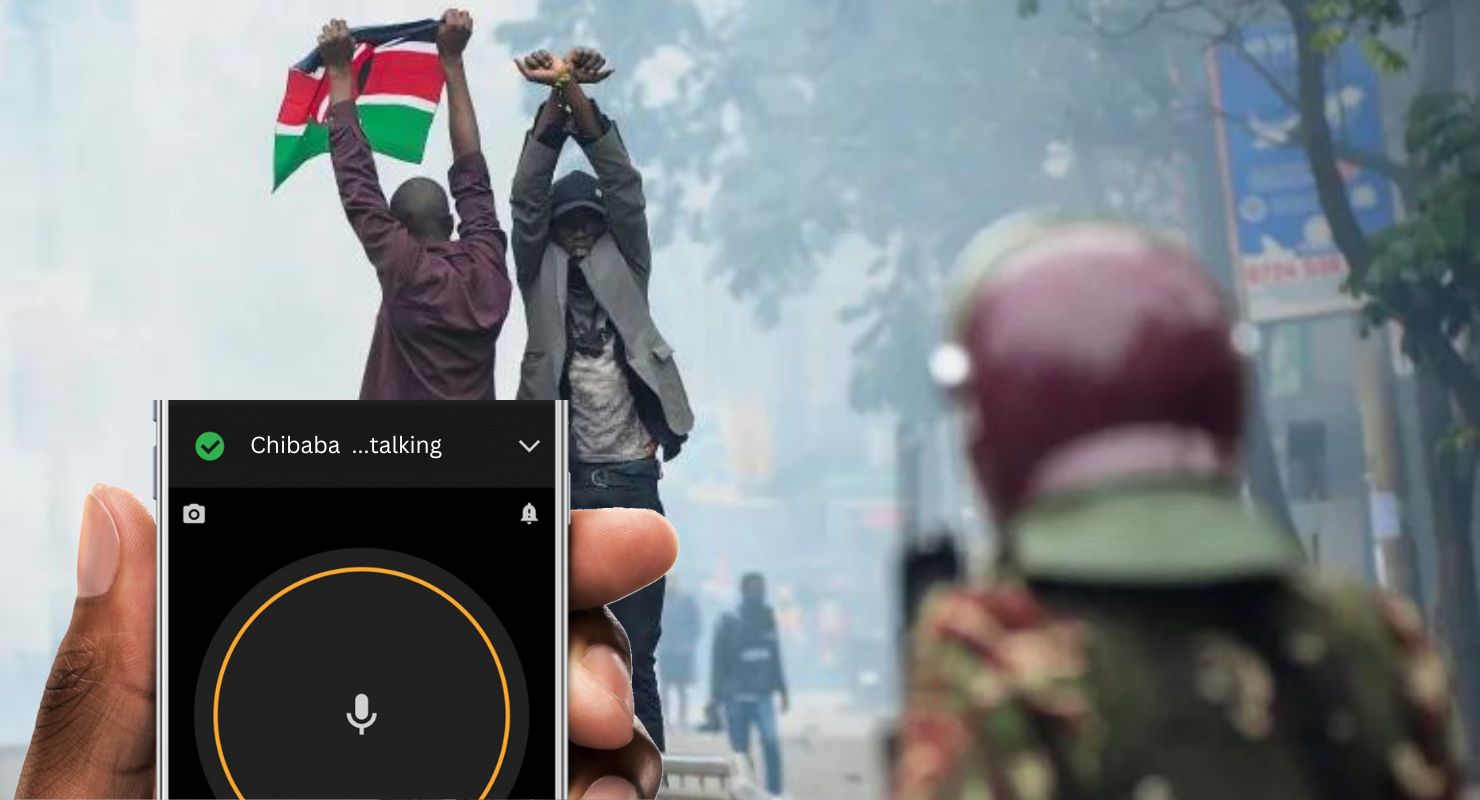 Zello app use in a protest
