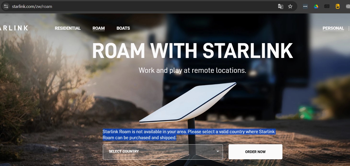 Starlink Removes Roam Service From African Countries